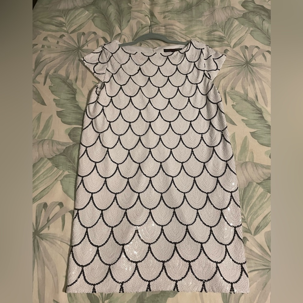 Marc Bouwer Hybrid black and white sequin mini dress Size 8